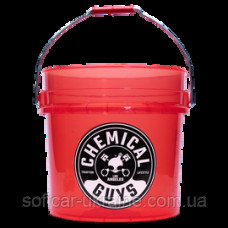 ВІДРО ДЛЯ МИЙКИ АВТОМОБИЛЯПРОЗОРЕ ЧЕРВОНЕ BUCKET RED 16,5 Л